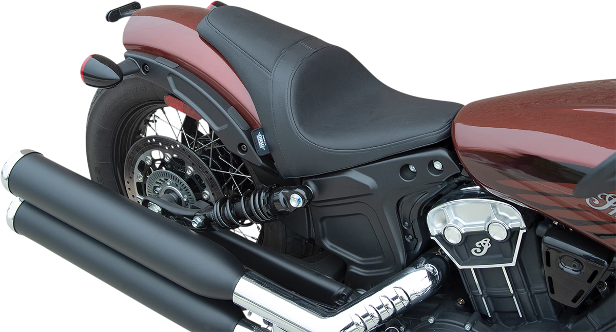 3/4 Solo Seat for Indian Scout Bobber (2018–2022) - Black Smooth