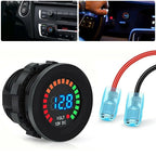 LED Digital Voltmeter Battery Fuel Gauge for Boats and Cars