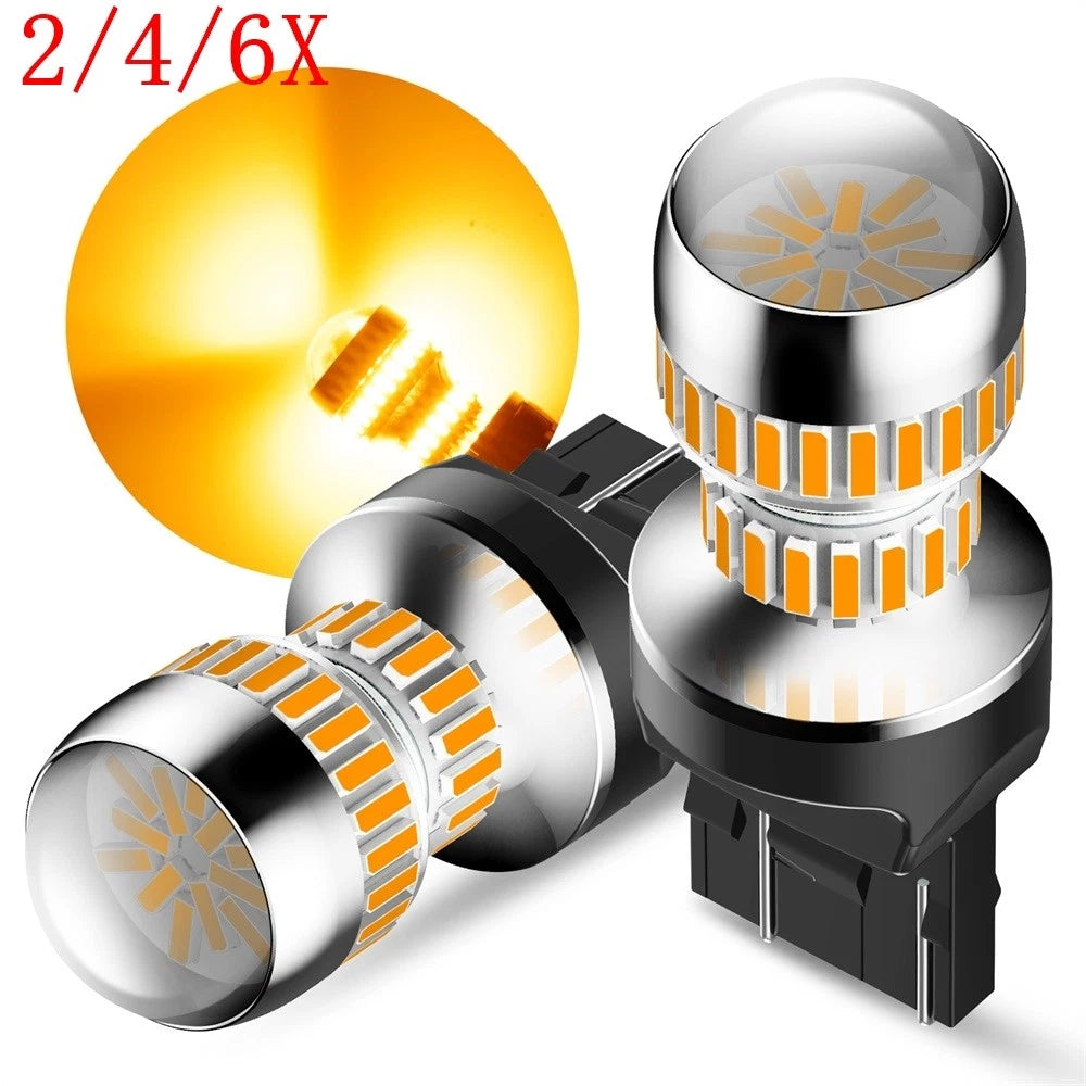 2X 7443 7440 LED Amber Turn Signal Parking Bulbs for Universal (2010–2023)
