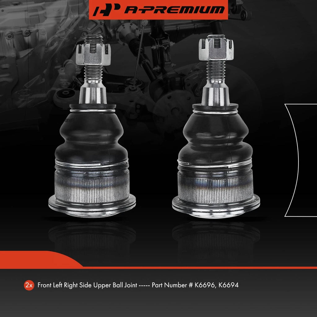 2X Front Upper Side Ball Joint for Chevy Silverado 2500 HD (2001-2010)