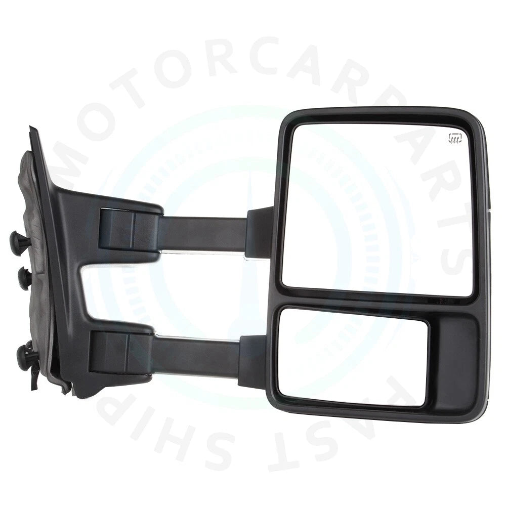 2X Smoke Signal Manual Tow Mirrors for Ford F250 F350 F450 Super Duty (1999–2016)