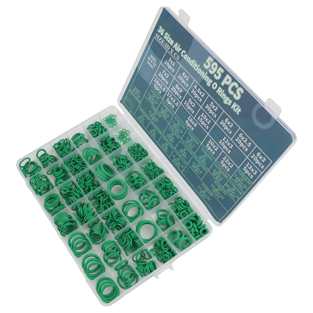 595PCS Air Conditioning O Ring Set with 36 Sizes for Mechanics
