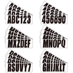 Set of 4 Boat Registration Letters & Numbers Stickers A-Z 0-9 (Black)
