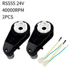 2X 24V RS555 Motor Gearbox 40000RPM for Custom Applications (185mm)