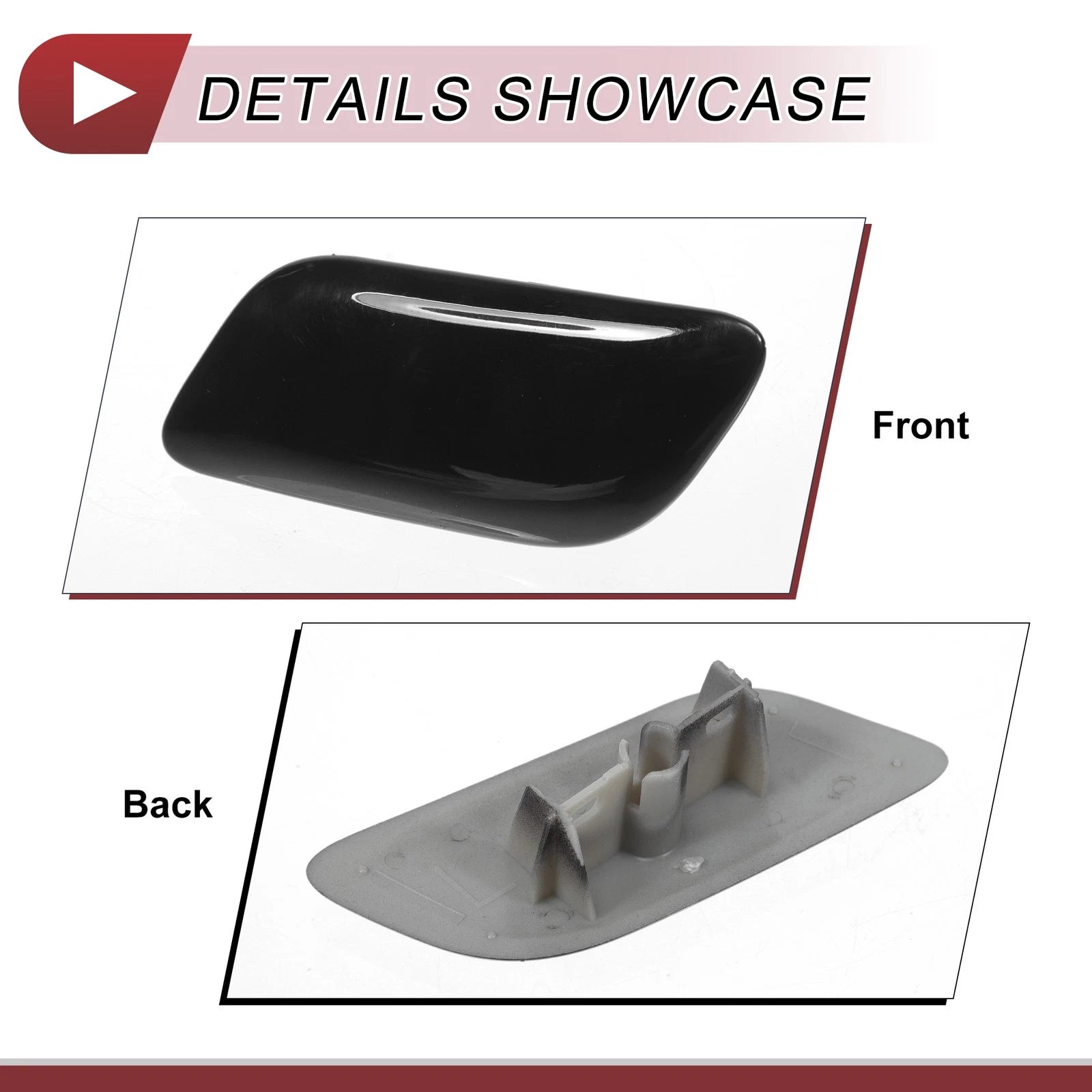Front Left Washer Nozzle Cover Cap for Lexus LX570 (2008–2011) Black