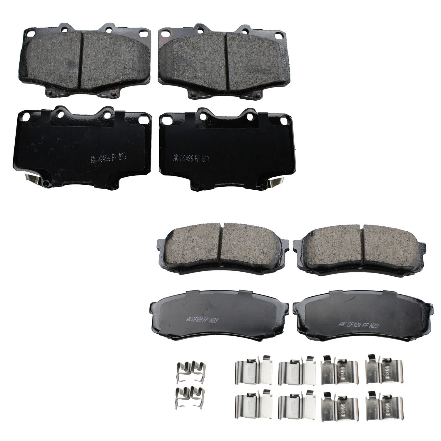 Set of 4 Akebono ProACT Ceramic Brake Pads for LX450 Land Cruiser (1996–1997)