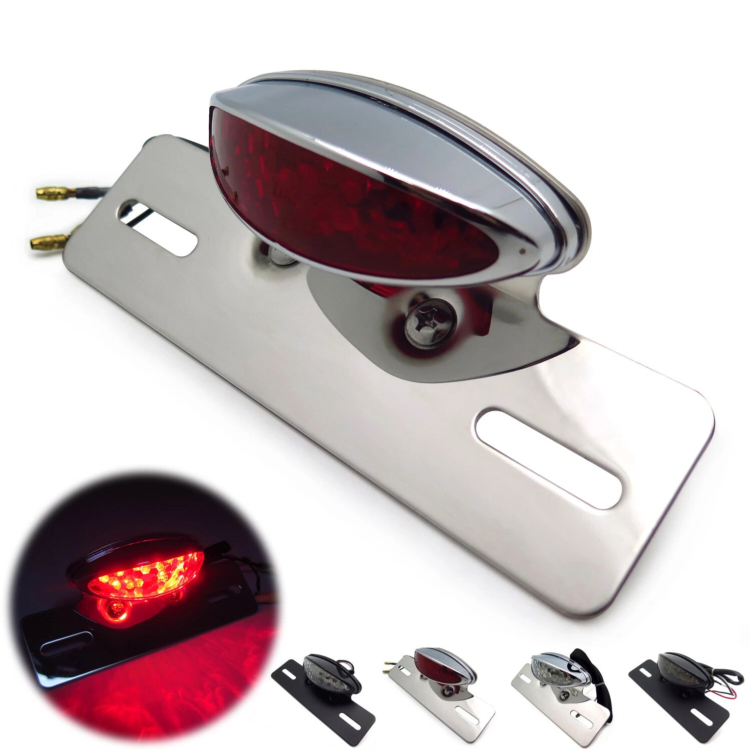 LED Brake Tail Lights for Bobber Cafe Racer Clubman (12V)