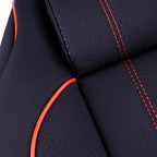 5D Black Car Leather Front Seat Cushion Covers for Universal Fit