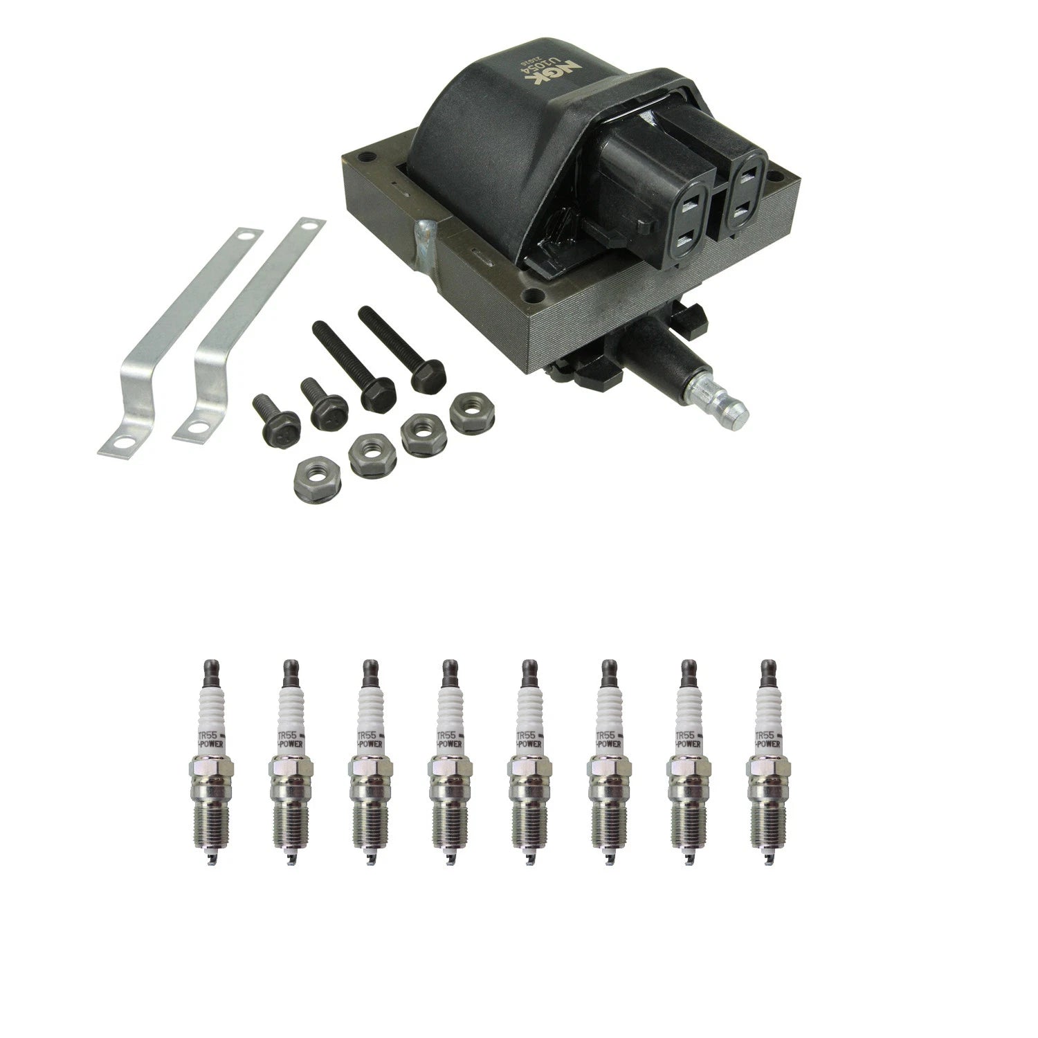 Set of 8 NGK Ignition Coils & Nickel Spark Plugs for Camaro Corvette Firebird V8