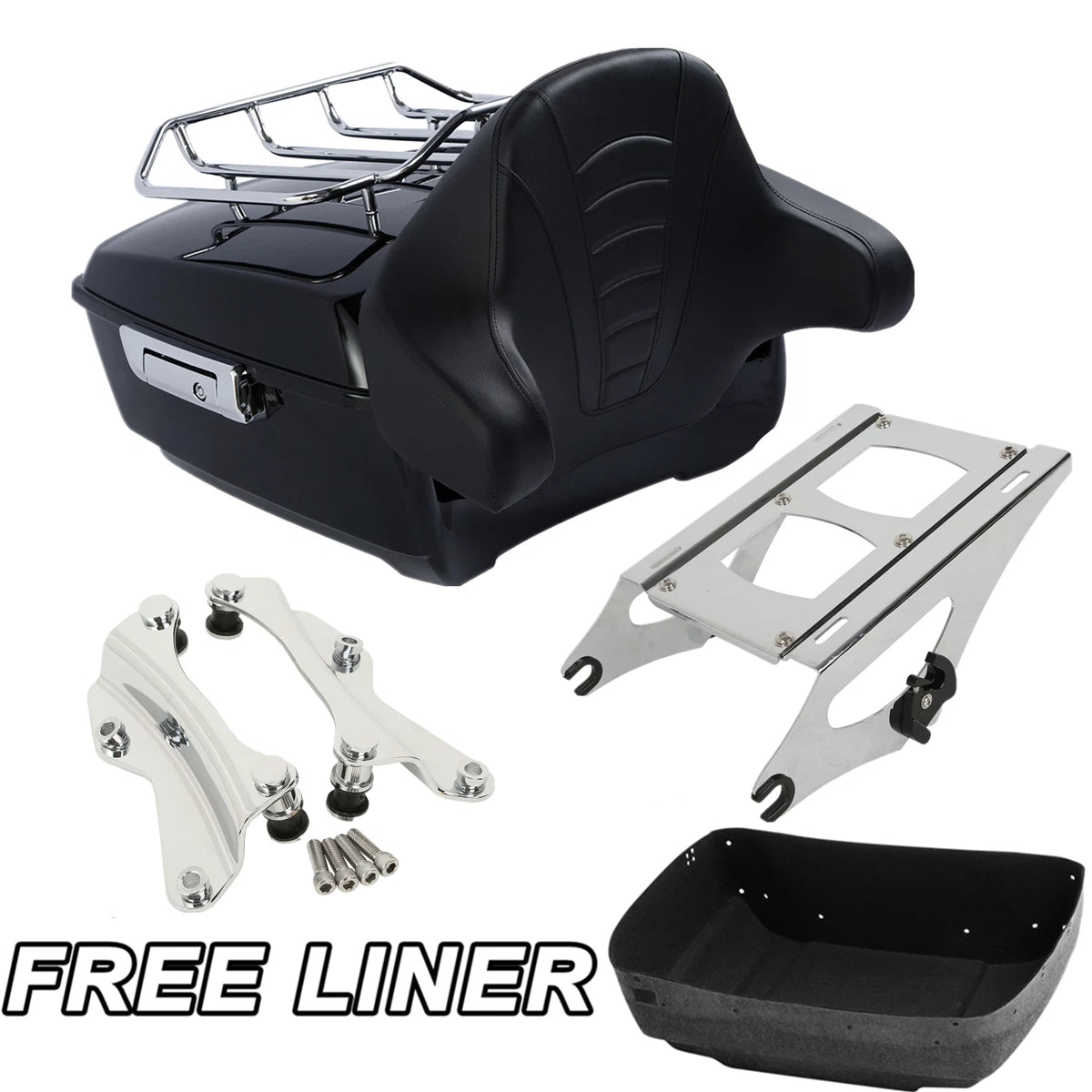 Trunk Mount Rack Docking Kit Backrest for Harley Touring (2014–2025)