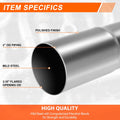 2" OD Mild Steel 90 Degree Slip Fit Exhaust Bend Pipe for Custom Applications
