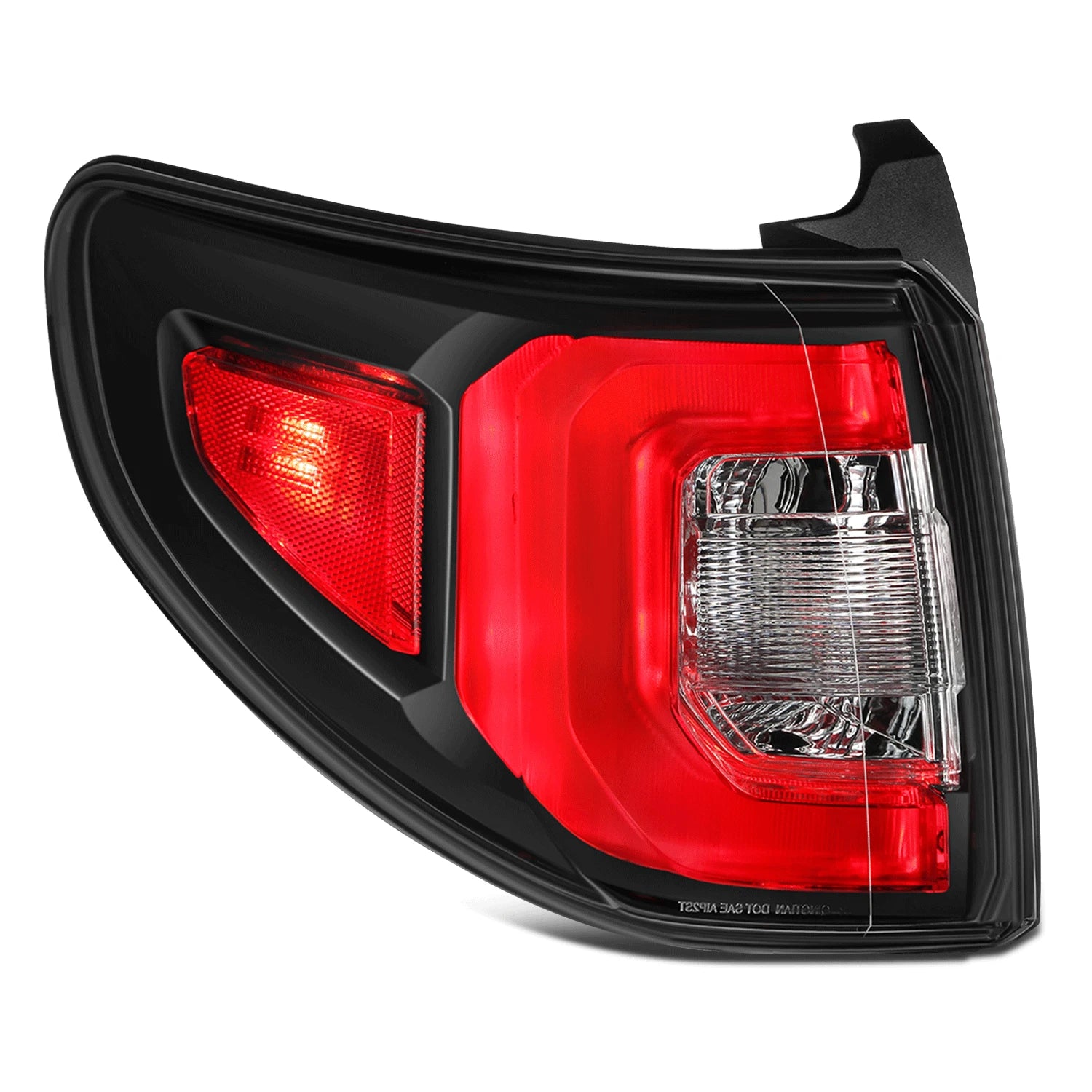 Chrome Red Driver Left Side Tail Light Assembly for GMC Acadia Limited (2013–2017)