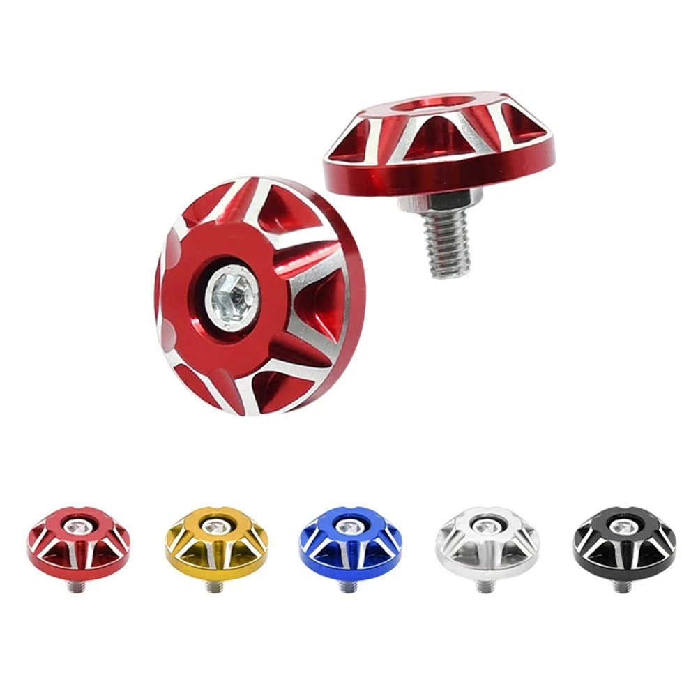 2X Aluminum Alloy 6MM License Plate Screw Bolts for Vehicle Plate Holder
