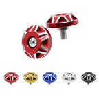 2X Aluminum Alloy 6MM License Plate Screw Bolts for Vehicle Plate Holder