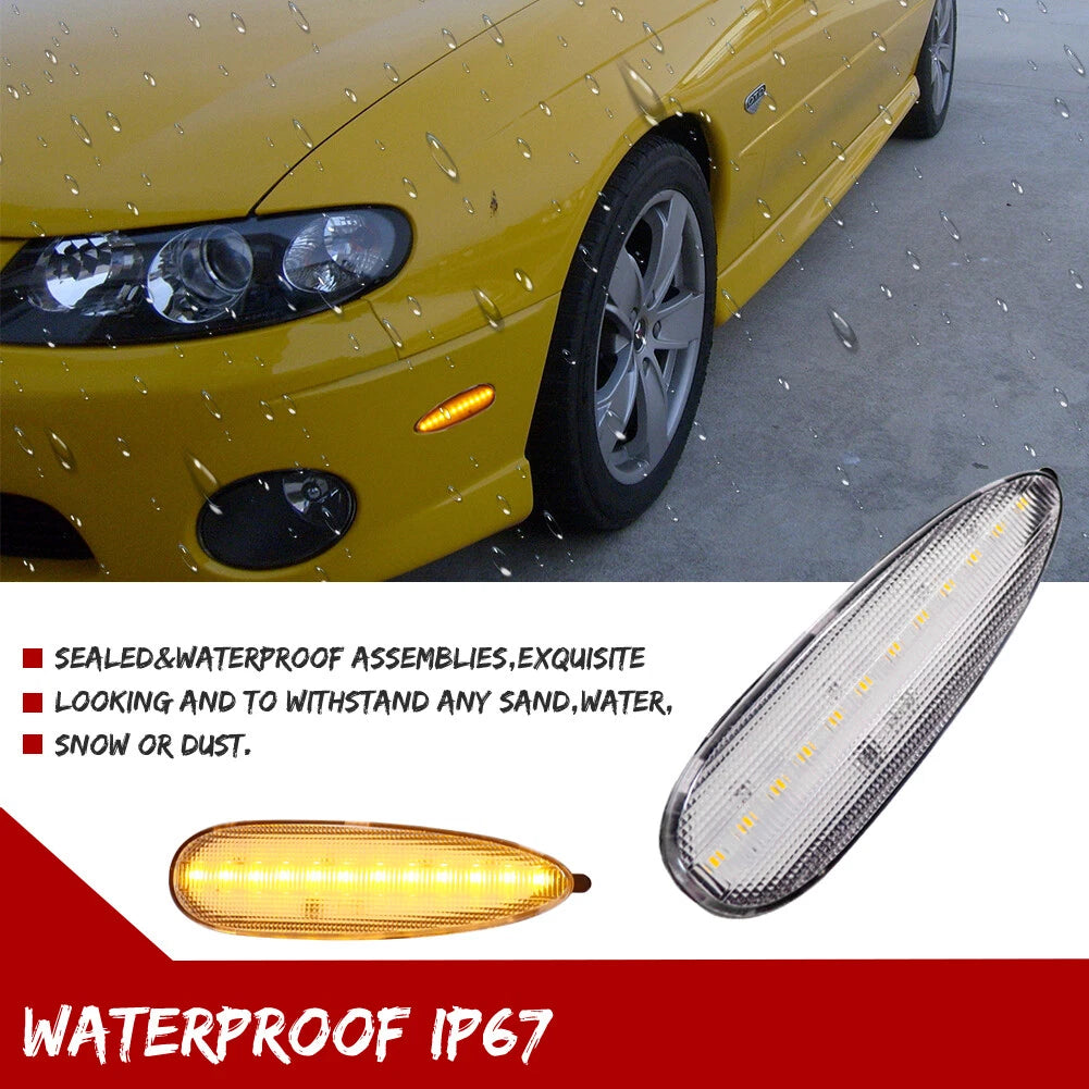Clear Lens Amber LED Front Side Marker Light for Pontiac GTO (2004–2006)