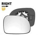 Right Side Heated White Mirror Glass for Mercedes Viano (2003-2010)