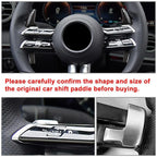 Black Carbon Fiber Steering Wheel Shift Paddle Pads for Benz E-Class (2021)