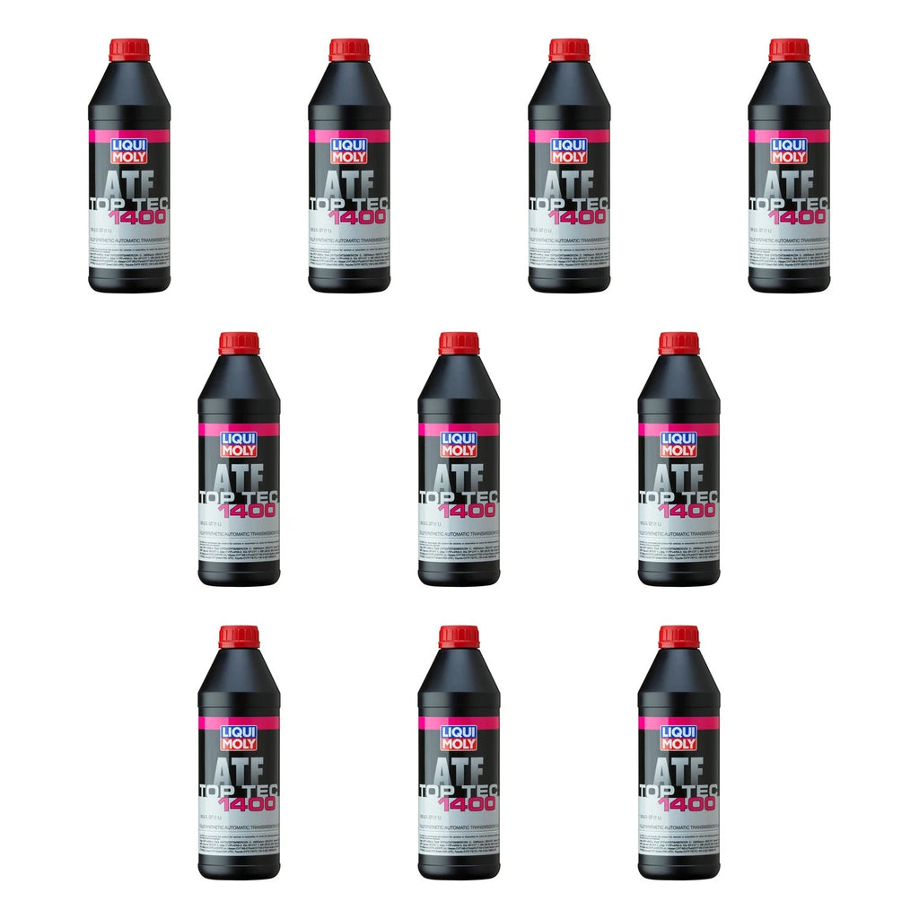 Set of 10 Liqui Moly Top Tec ATF 1400 Automatic Transmission Fluid (10L)