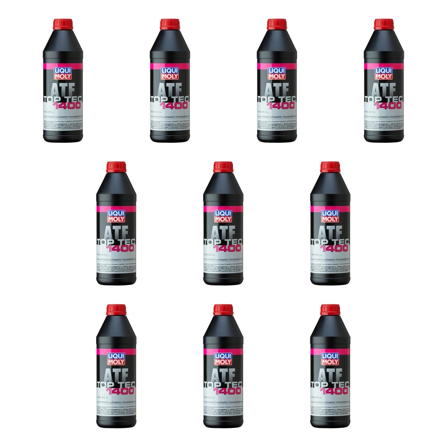Set of 10 Liqui Moly Top Tec ATF 1400 Automatic Transmission Fluid (10L)