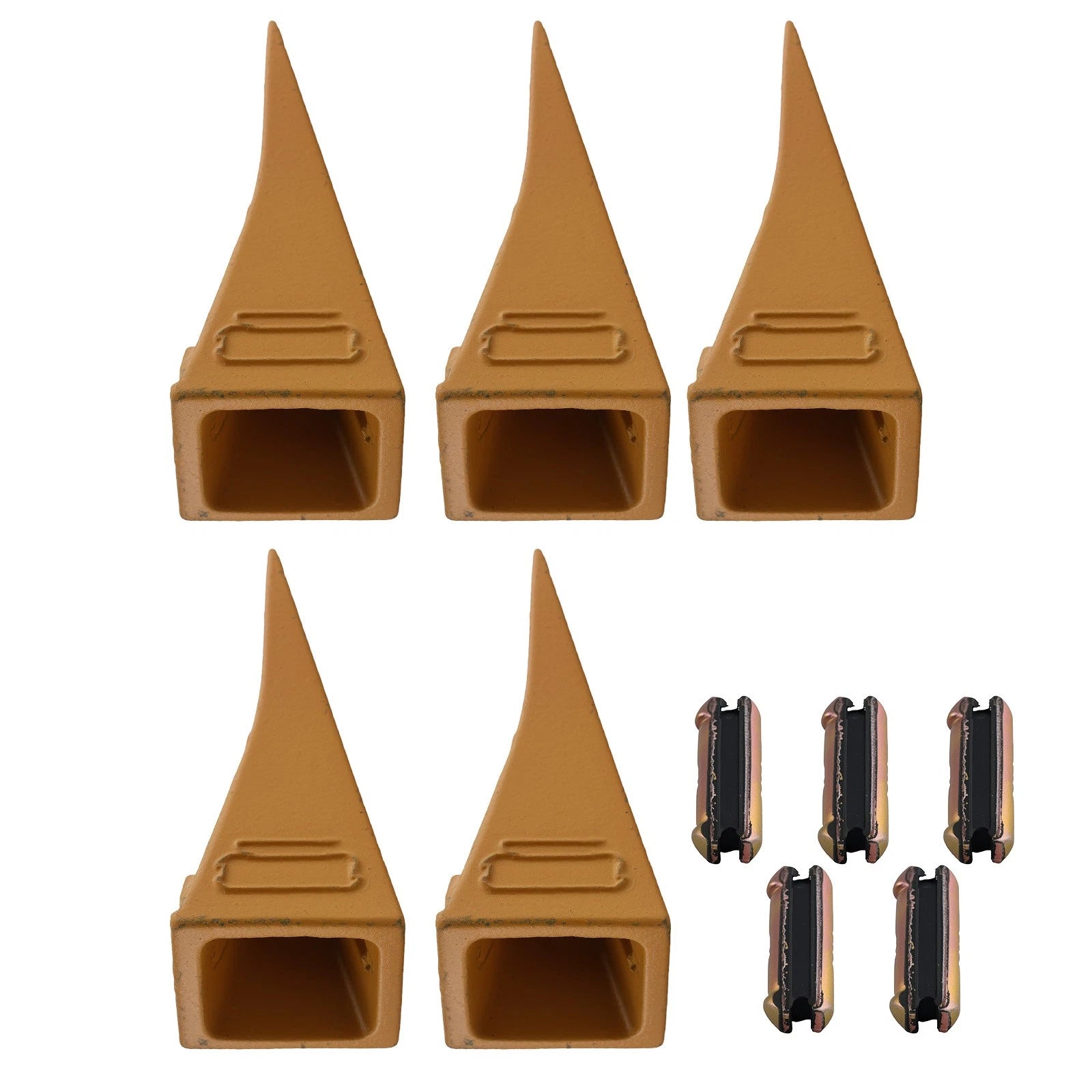 5PCS Bucket Teeth w/ Pins for Bobcat Mini Excavator Skid Steer 6737325