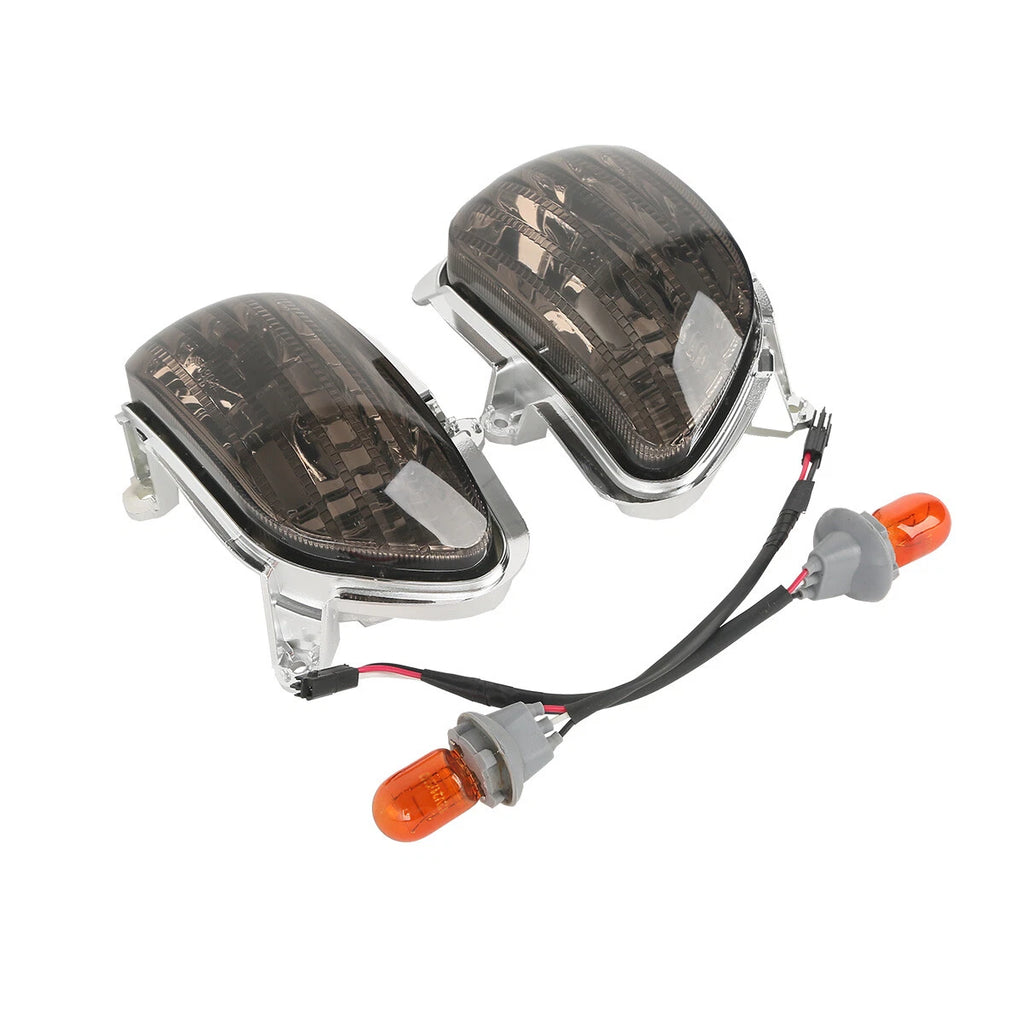 2X Smoked Front Turn Signal Lights Bulb for Honda Goldwing GL1800 (2001–2017)