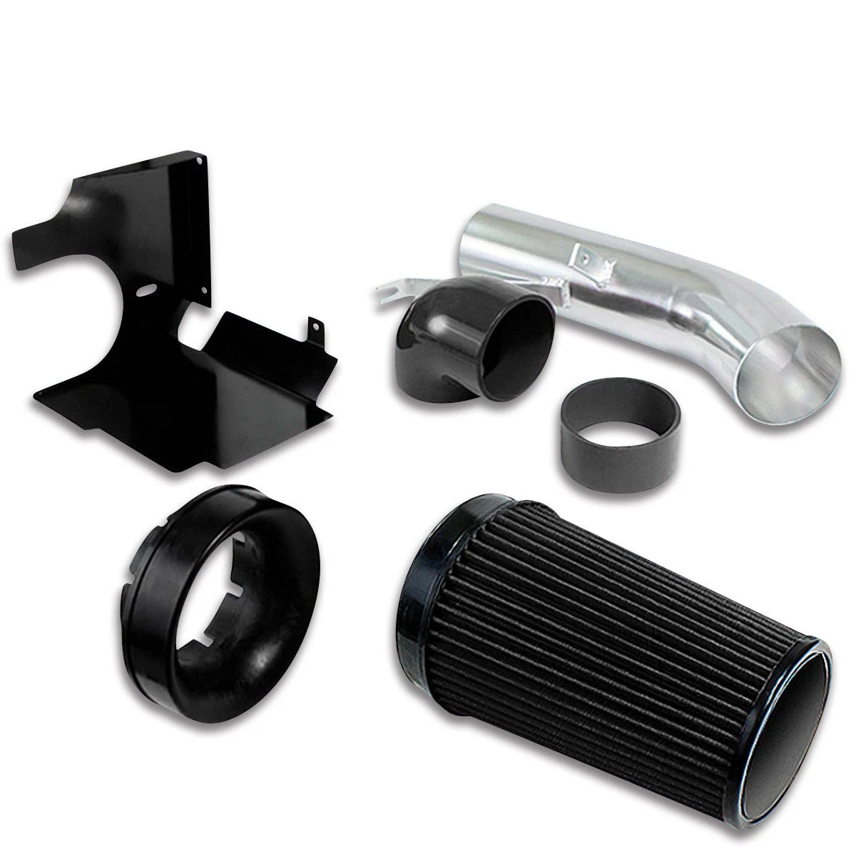 4" Cold Air Intake Filter with Heat Shield & Piping for GMC/Chevy/Cadillac