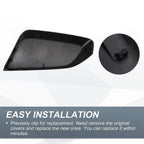 Set of 2 Rearview Mirror Cover Caps Black Carbon Fiber for Chevrolet Impala (2014–2020)