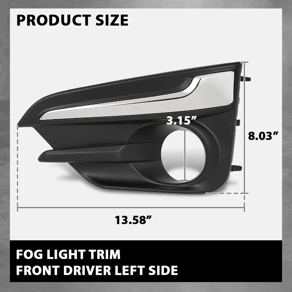 Front Fog Light Bezel Trim for Subaru Impreza (2017–2019) Left Side