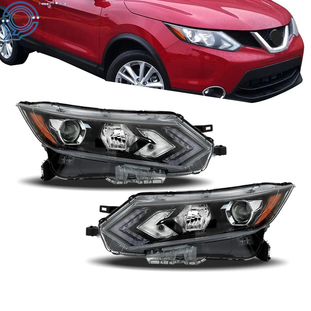 Set of 2 Halogen Headlights with LED for Nissan Rogue Sport (2020–2022)