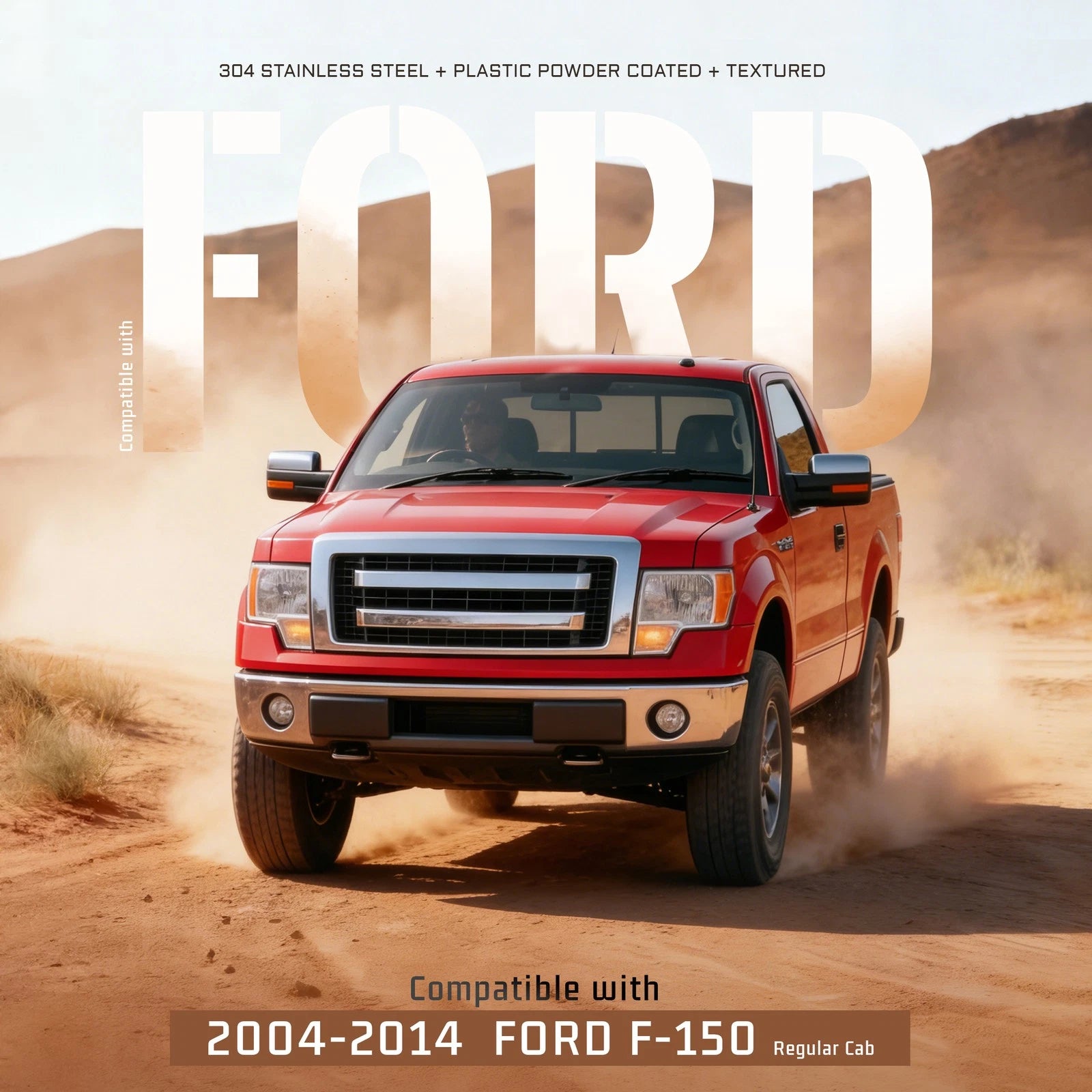 6" Running Boards Side Steps for Ford F-150 Regular Cab (2004–2014)