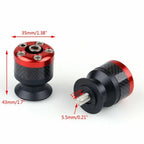 CNC Carbon Fiber 6mm Swingarm Sliders Spools for Universal Motorcycle