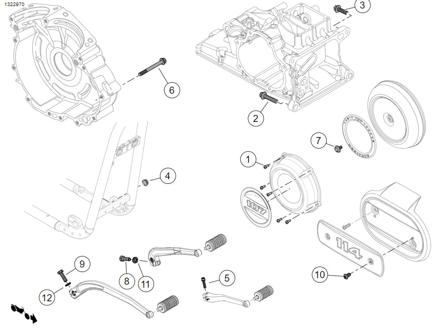 Screw Set for Harley-Davidson Softail (2018–2023) 12600271