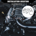 Set of 1 Oil Cooler Gasket for Buick Encore (2013–2021) No.55565385 Rubber Black