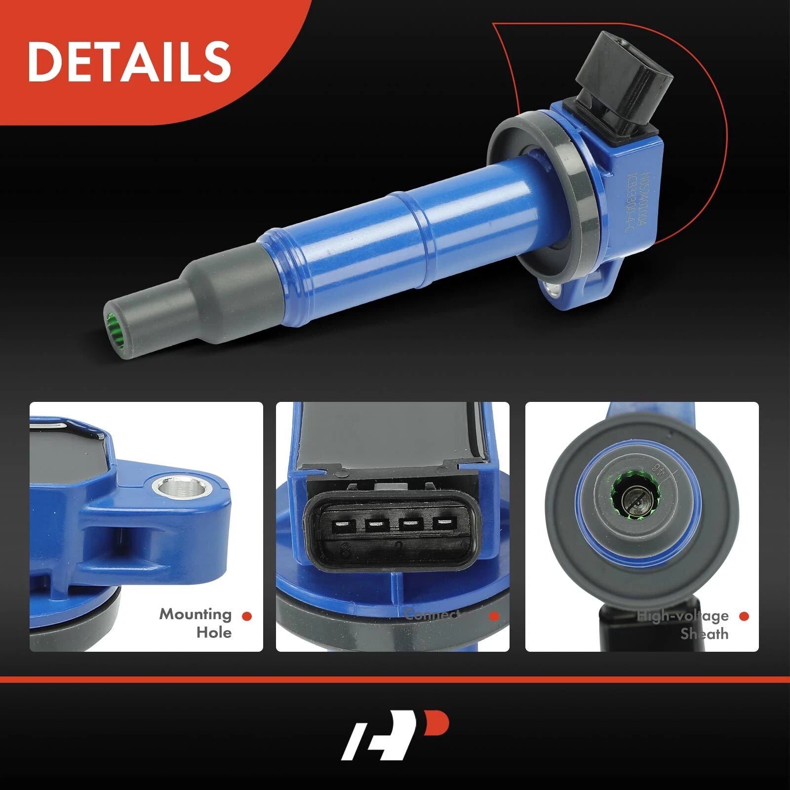 Blue Ignition Coil Set for Toyota Camry Corolla RAV4 (2002-2011)