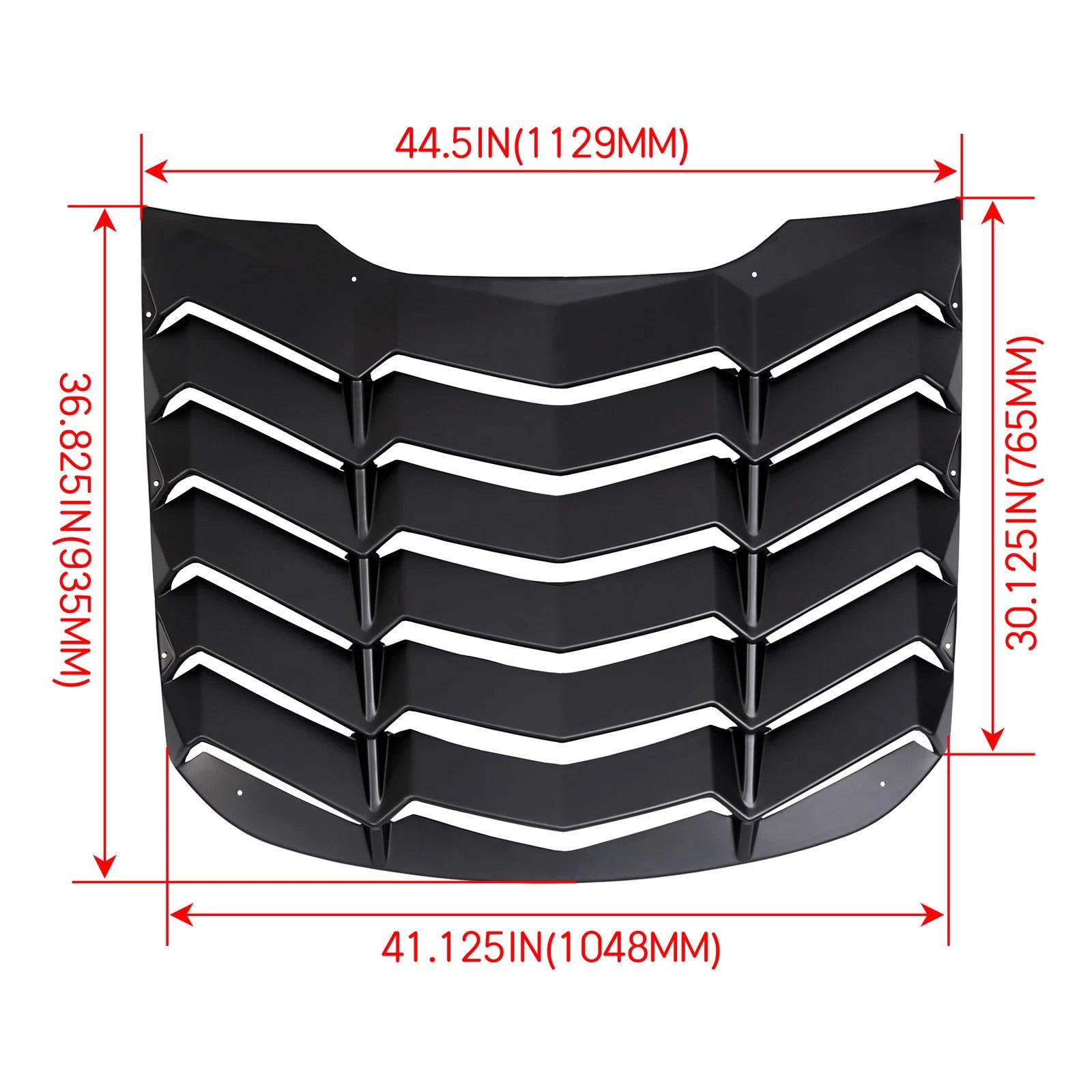 ABS Rear Window Louver Cover Sun Shade Vent for Ford Mustang (2015–2023)