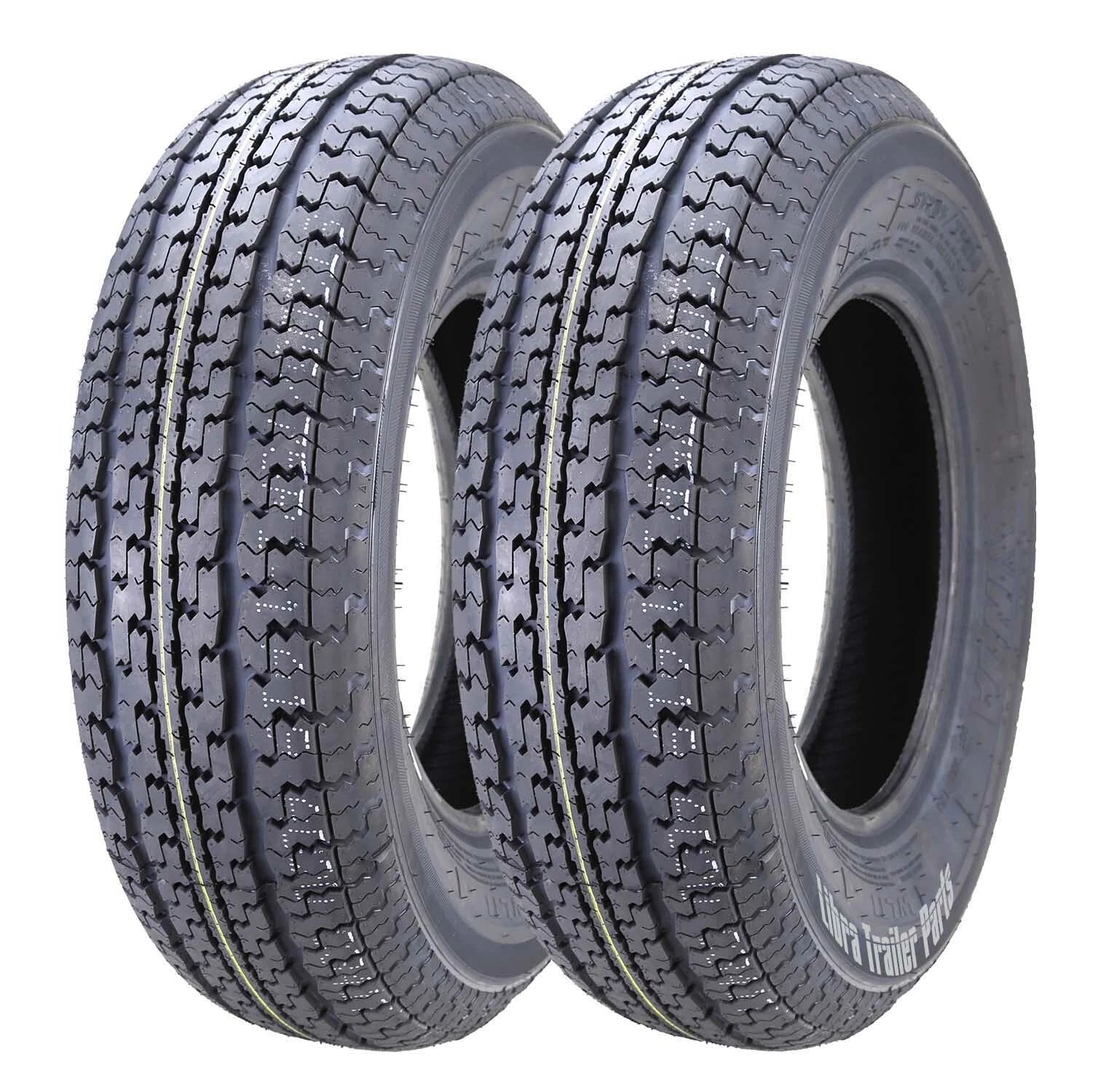 2 Trailer Tires ST205/75R15 8PR Load Range D for