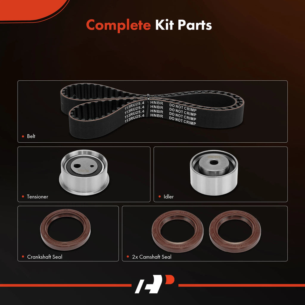 6X Timing Belt Kit for Hyundai Elantra (1999–2007) Tiburon (1997–2001) Kia Spectra