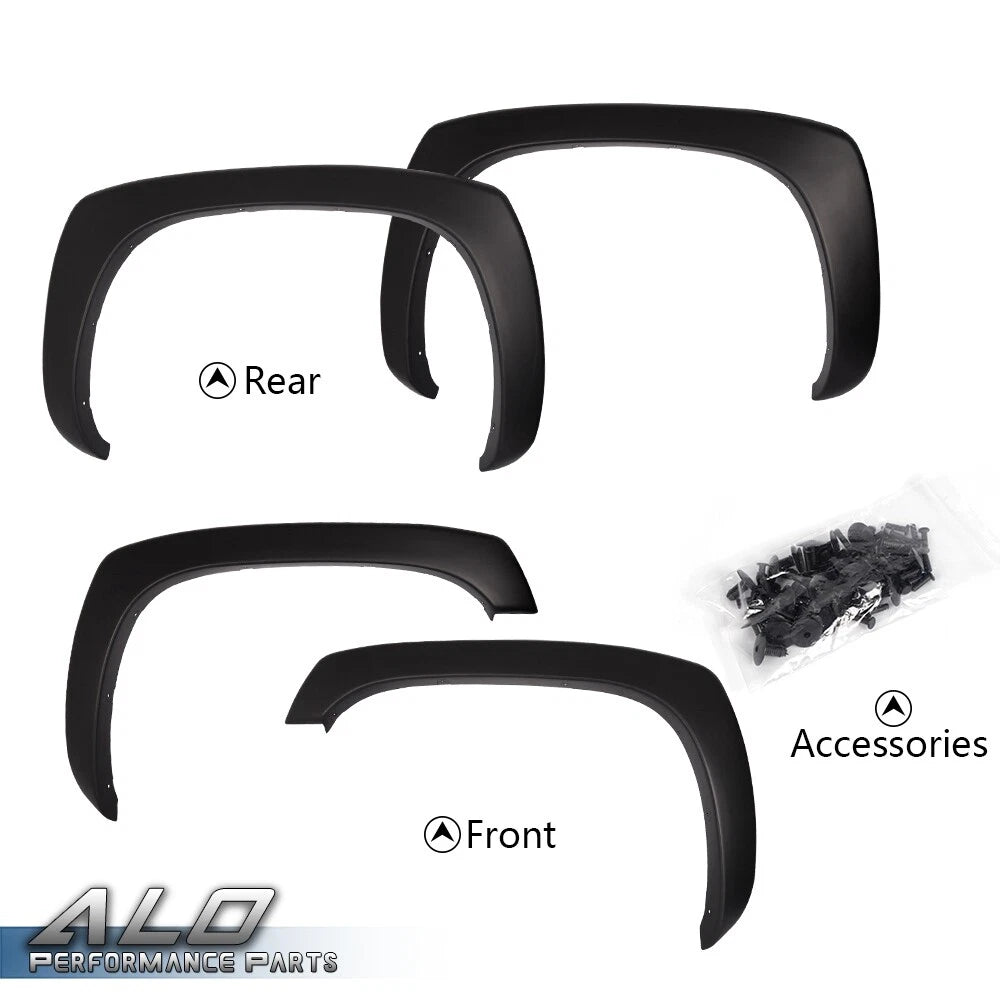 Set of 4 Wheel Fender Flares for Chevy Silverado GMC Sierra (99–07)