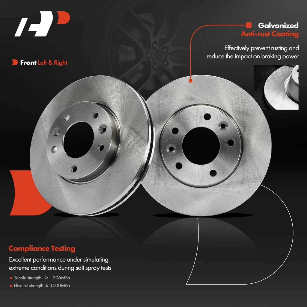 Front Disc Brake Rotors & Ceramic Pads for Kia Sedona (2004–2005)