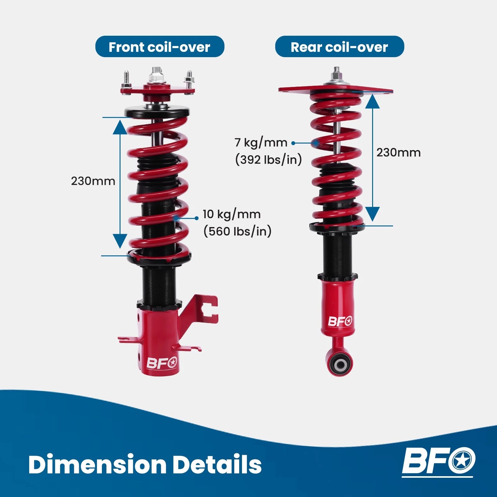 4Pcs Coilovers Suspension Kit for Nissan Sentra B15 (2000–2006)