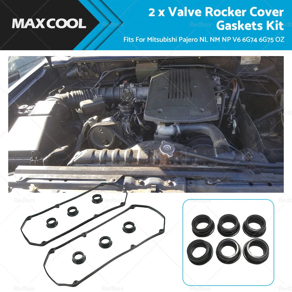 2 Valve Rocker Cover Gaskets Kit for Mitsubishi Pajero Eclipse Galant