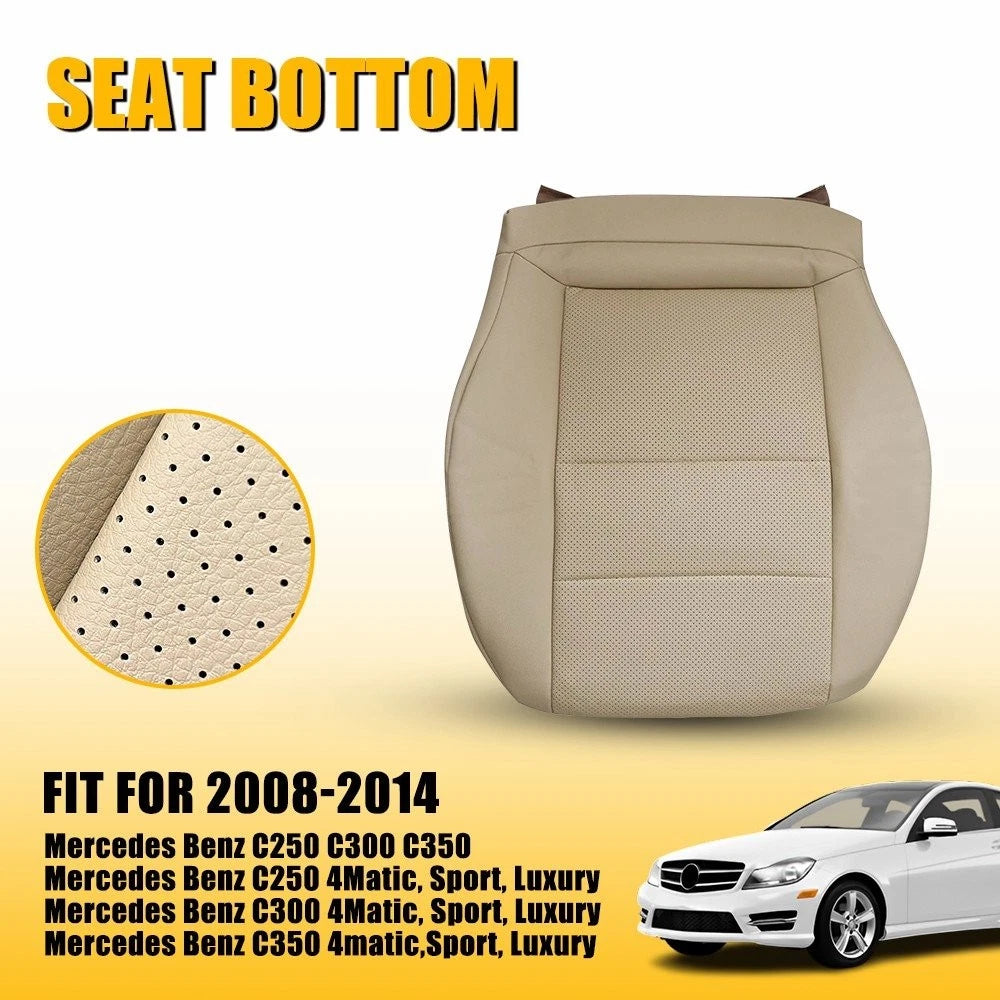 Driver Bottom Seat Cover Tan for Mercedes Benz C250 C300 C350 (2008–2014)