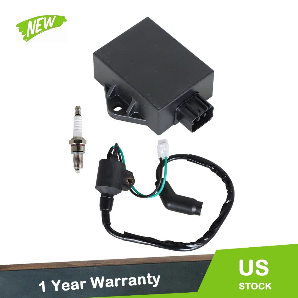 CDI Box Ignition Coil & Spark Plug for Polaris Sportsman Hawkeye 300 (2008–2011)