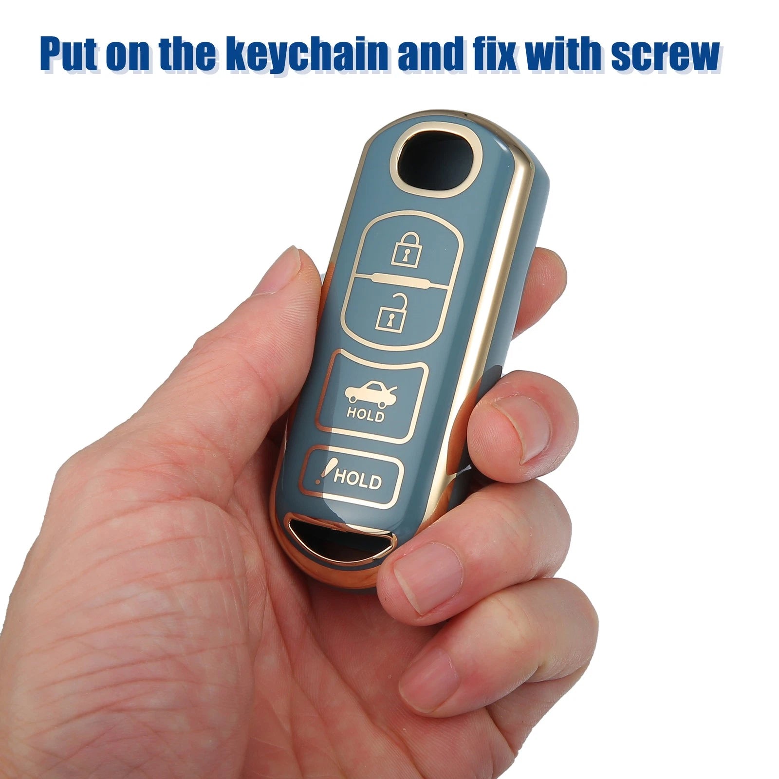 TPU Keyless Entry Remote Cover for Mazda 3 (2014) - Blue