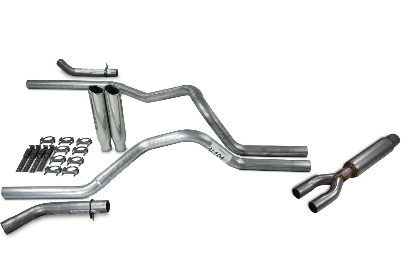 2.5" Dual Exhaust Kit for Dodge Ram 1500 (2004–2008) - Glasspack, Corner Exit
