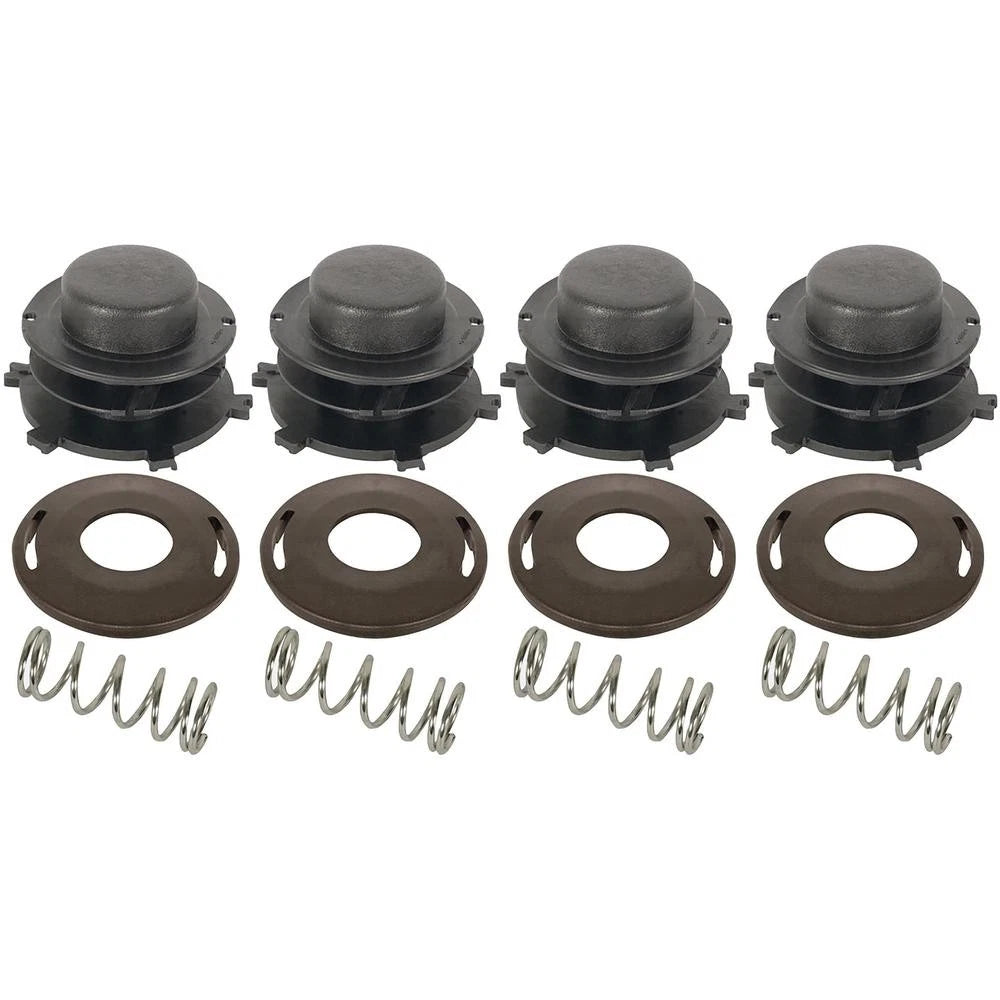 Set of 4 Trimmer Head Bump Spool Cap Cover & Spring Kit for Stihl Autocut (N/A)