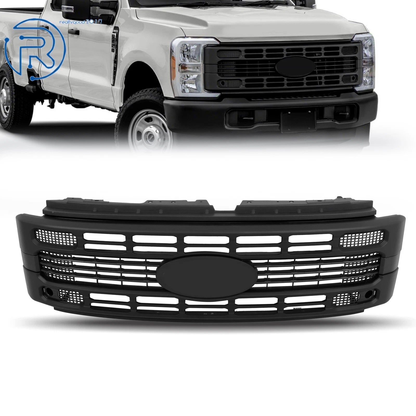 Textured Plastic Front Center Grille for Ford F250 XL/XLT (2023–2024)