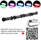 RGB LED Front Grille Lighting Kit for Toyota Tacoma (2016–2019)