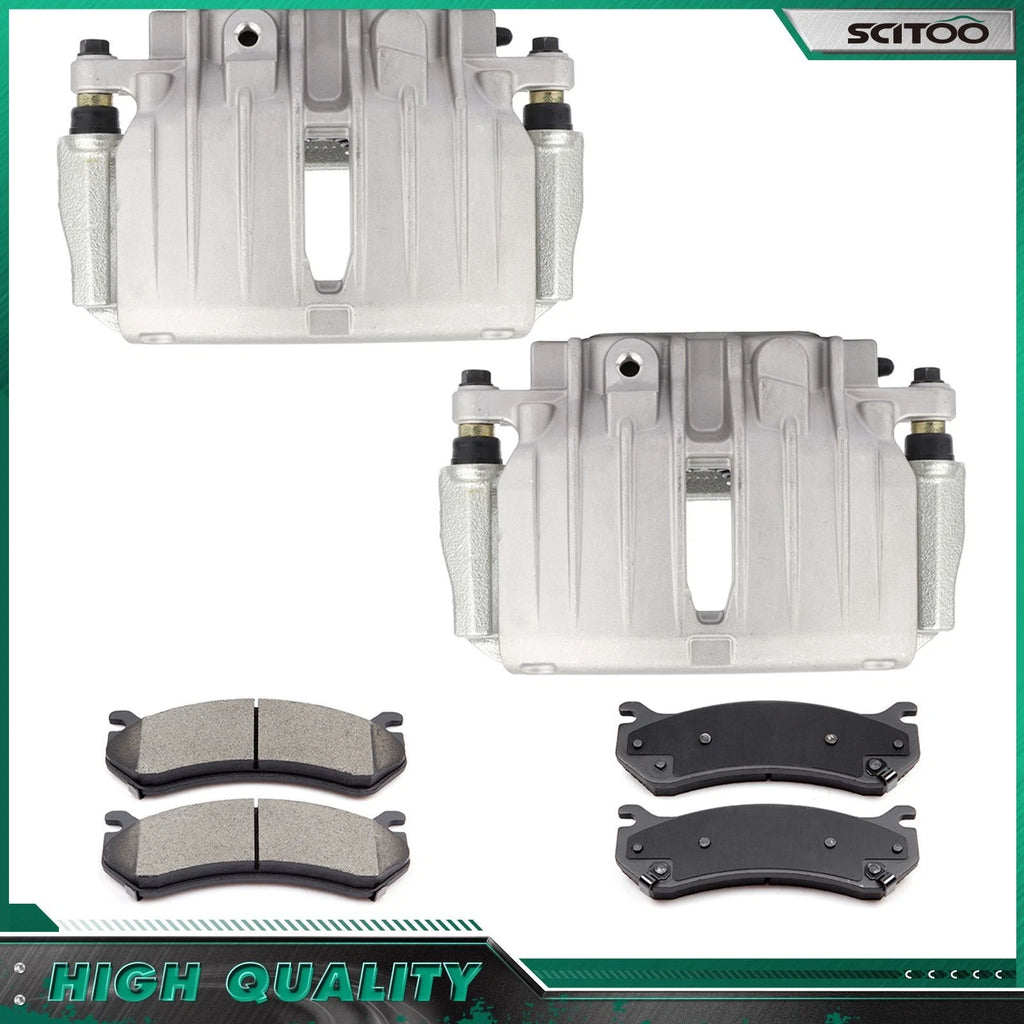 Rear Brake Caliper Kit with Ceramic Pads for GMC Sierra 1500, Chevrolet Silverado 1500