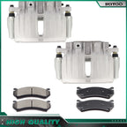 Rear Brake Caliper Kit with Ceramic Pads for GMC Sierra 1500, Chevrolet Silverado 1500